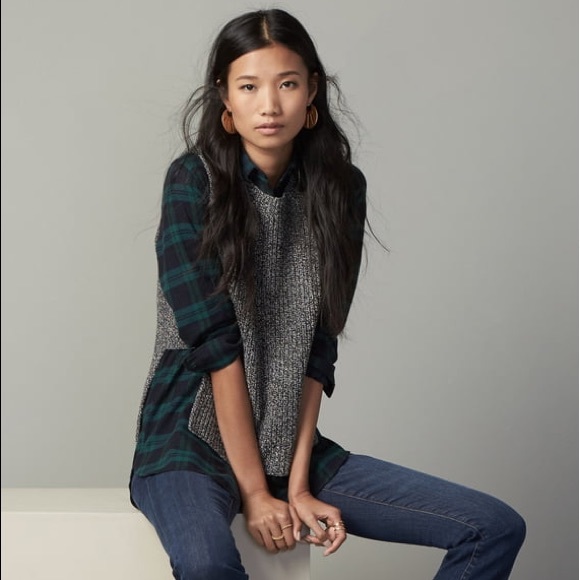 Madewell Tops - Madewell Ex Boyfriend Dark Plaid Classic Shirt